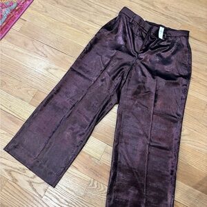 Banana Republic Shiny Burgundy Dress Pants